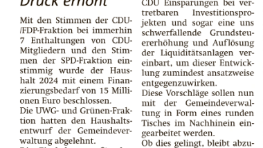 Ruhr Nachrichten 16.03.2024
