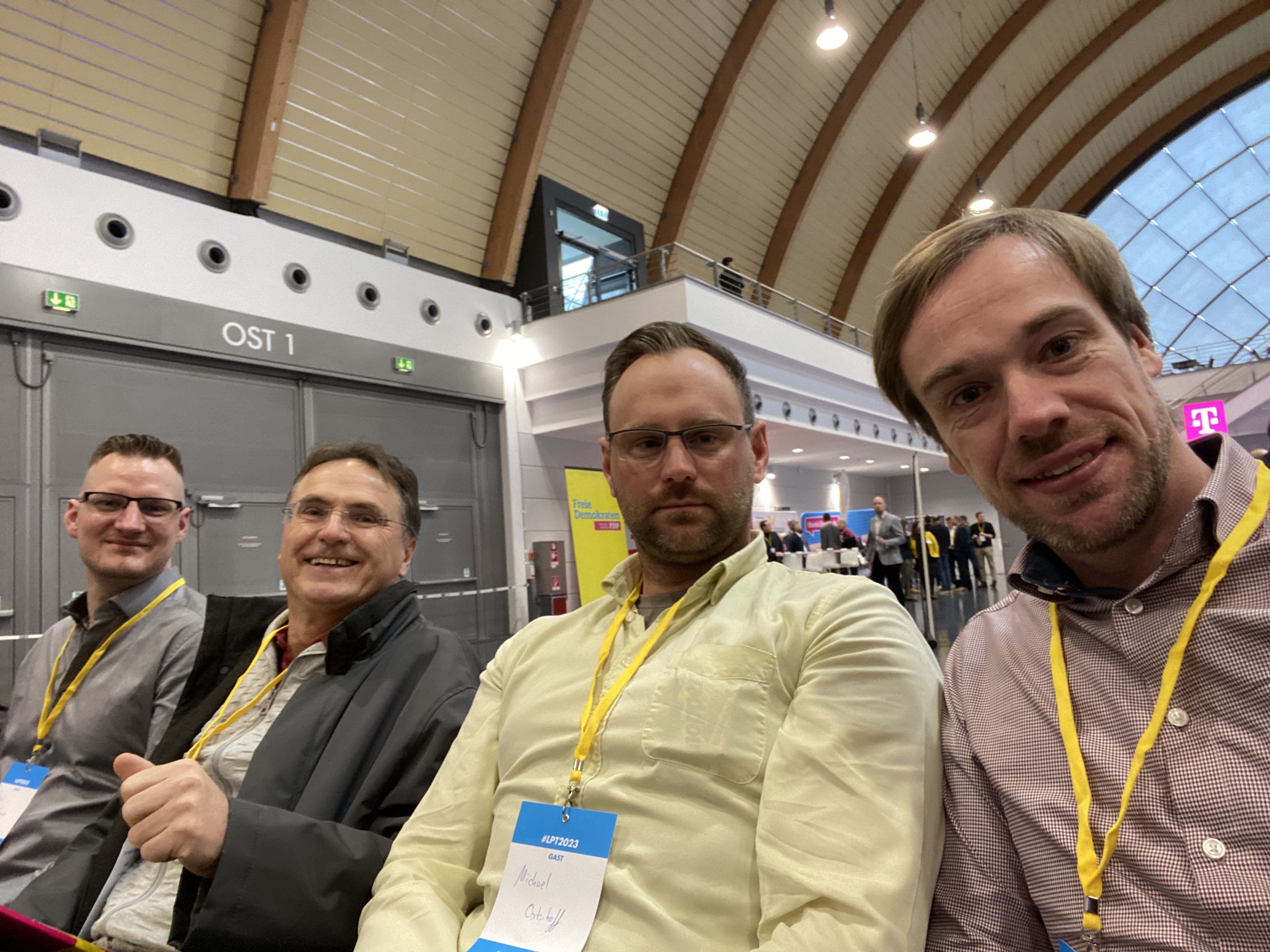v. l. Daniel Krampe, Dr. Bernd Schütz, Michael Osterhoff und Daniel Dissel